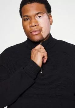 Only & Sons ONSBACE HIGH NECKHALF ZIP - Pullover - Black -Only & Sons Soldes Boutique 98937ccbf8c748c08be714dde31dc188