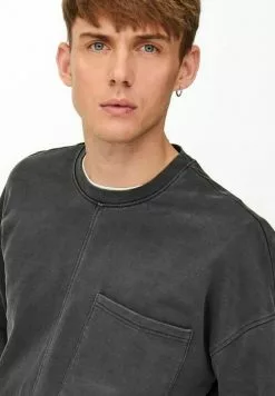 Only & Sons Sweatshirt - Black -Only & Sons Soldes Boutique 99ad0cc4f2d048229fe6ab5e151a7a43