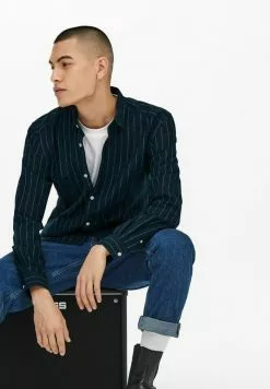 Only & Sons Chemise - Dark Navy -Only & Sons Soldes Boutique 9ab26105981a413abbf417200c5f7fe5