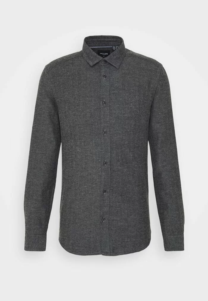 Only & Sons ONSBRAD HERRINGBONE SHIRT - Chemise - Medium Grey Melange 5 Only & Sons ONSBRAD HERRINGBONE SHIRT - Chemise - Medium Grey Melange – Image 5