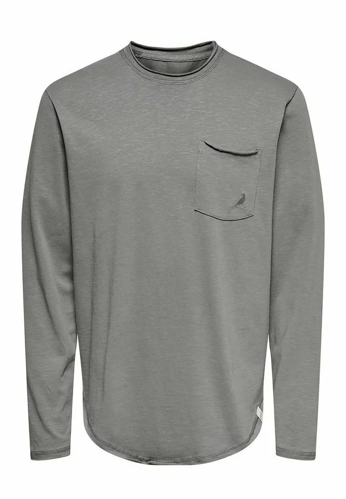 Only & Sons T-shirt à Manches Longues - Medium Grey Melange 5 Only & Sons T-shirt à Manches Longues - Medium Grey Melange – Image 5
