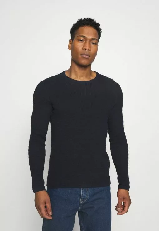 Only & Sons ONSLEXON LIFE STRUCTURE CREW NECK - Pullover - Dark Navy -Only & Sons Soldes Boutique 9cabbf8543f24d84a684b428a6f5a55c