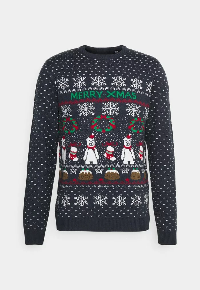 Only & Sons CREW JAQUARD - Pullover - Dark Navy 6 Only & Sons CREW JAQUARD - Pullover - Dark Navy – Image 6