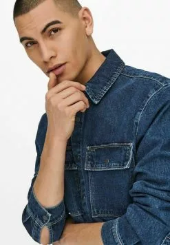 Only & Sons Chemise - Blue Denim 11 Only & Sons Chemise - Blue Denim -Only & Sons Soldes Boutique 9f7715af86b549c9bc70c3263de54411