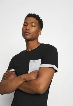 Only & Sons ONSMATT LIFE LONGY CONTRAST TEE - T-shirt Imprimé - Black -Only & Sons Soldes Boutique a2cf6ad41eb7446383c8b323e0c713ef