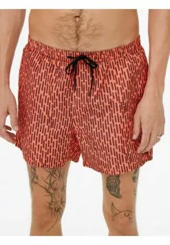 Only & Sons GEMUSTERTE - Short De Bain - Porcelain Rose