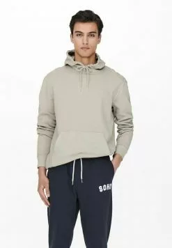 Only & Sons Sweat à Capuche - Silver Lining