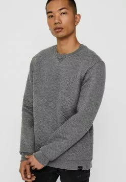 Only & Sons Pullover - Medium Grey Melange -Only & Sons Soldes Boutique a7f34e1975ca42e1af157b061ac18a0d