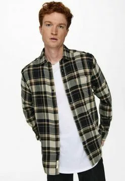 Only & Sons KAROMUSTER - Chemise - Pelican -Only & Sons Soldes Boutique ab32952f743442b1939235efe33e76a9