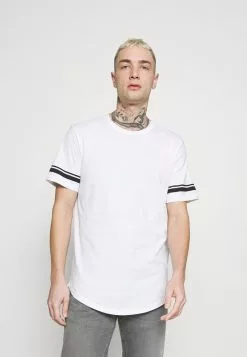 Only & Sons ONSMATT LIFE LONGY STRIPE - T-shirt Imprimé - White