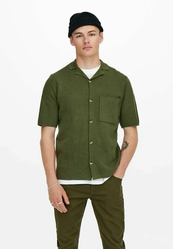 Only & Sons Chemise - Olive Night 1 Only & Sons Chemise - Olive Night