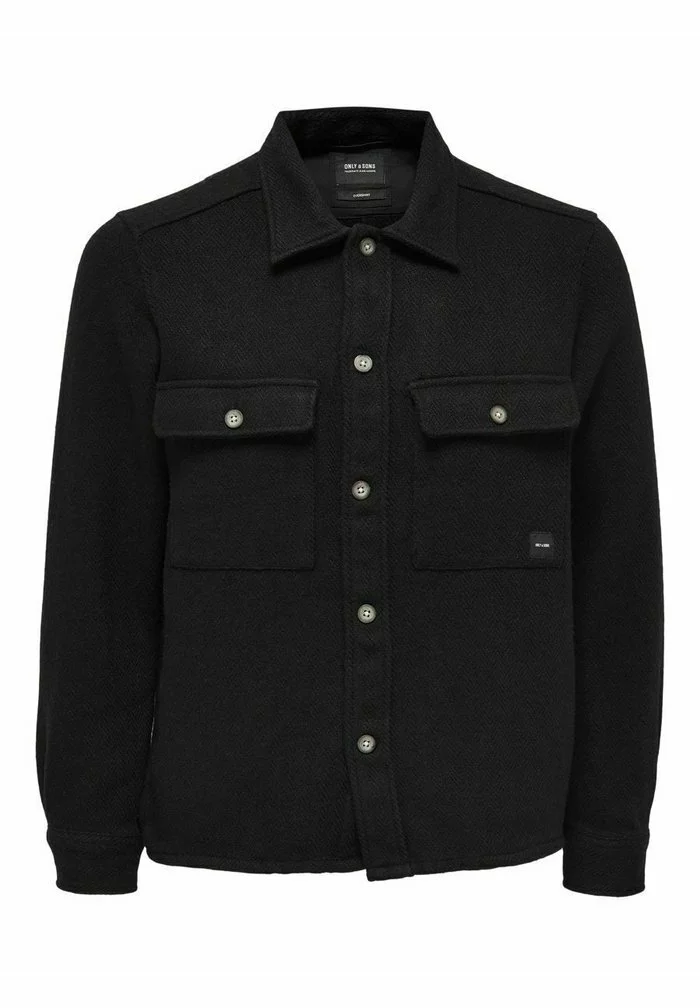 Only & Sons HEMD WOLL - Veste Mi-saison - Black 7 Only & Sons HEMD WOLL - Veste Mi-saison - Black – Image 7