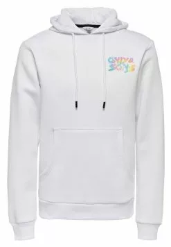 Only & Sons Sweat à Capuche - Bright White -Only & Sons Soldes Boutique aefb1d54d6c1428bab6e12a7a97d6c8c
