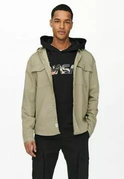 Only & Sons EINFARBIGES CARGO- - Chemise - Chinchilla