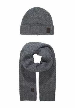 Only & Sons ONSCENZ BOX SCARF BEANIE SET - Écharpe - Medium Grey Melange -Only & Sons Soldes Boutique b02a01eb6e074a2d9bf0818746ed13e4
