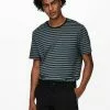 Only & Sons GESTREIFT - T-shirt Imprimé - Dark Navy