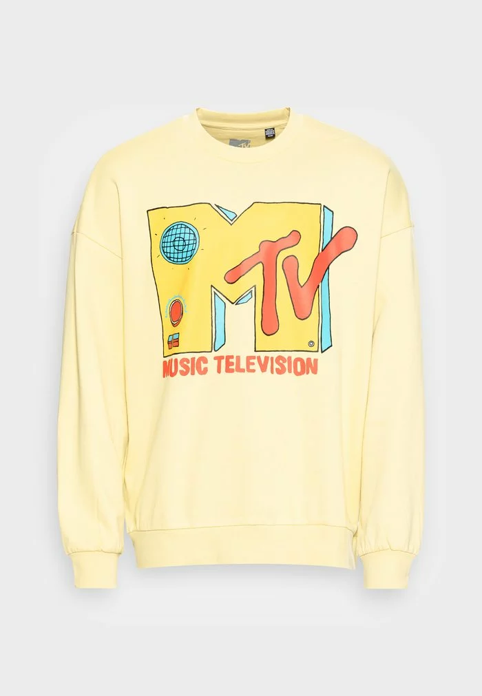 Only & Sons MTV VINTAGE FIT CREW NECK - Sweatshirt - Custard 4 Only & Sons MTV VINTAGE FIT CREW NECK - Sweatshirt - Custard – Image 4