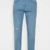 Only & Sons ONSAVI BEAM LIFE CROP - Jean Droit - Blue Denim