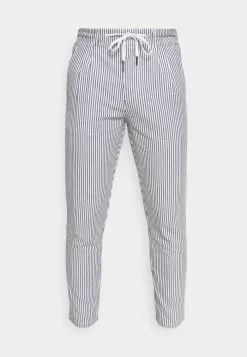 Only & Sons ONSLEO LIFE CROP SEERSUCKER - Pantalon Classique - Dark Navy -Only & Sons Soldes Boutique b38d521c6eba44f29d73d5788040c540