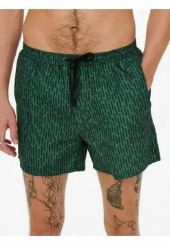 Only & Sons GEMUSTERTE - Short De Bain - Dark Green