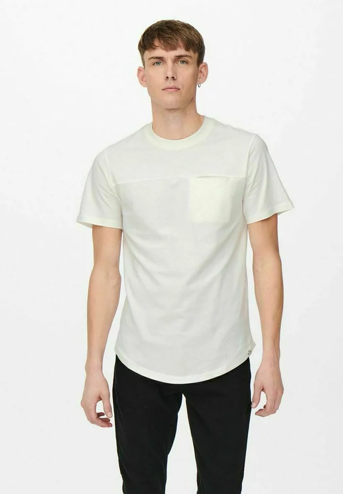 Only & Sons ONSDASH LIFE LONGY - T-shirt Basique - Cloud Dancer 1 Only & Sons ONSDASH LIFE LONGY - T-shirt Basique - Cloud Dancer