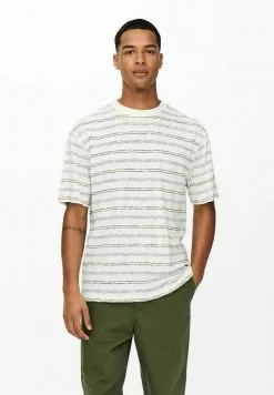 Only & Sons RELAXED FIT - T-shirt Imprimé - Star White