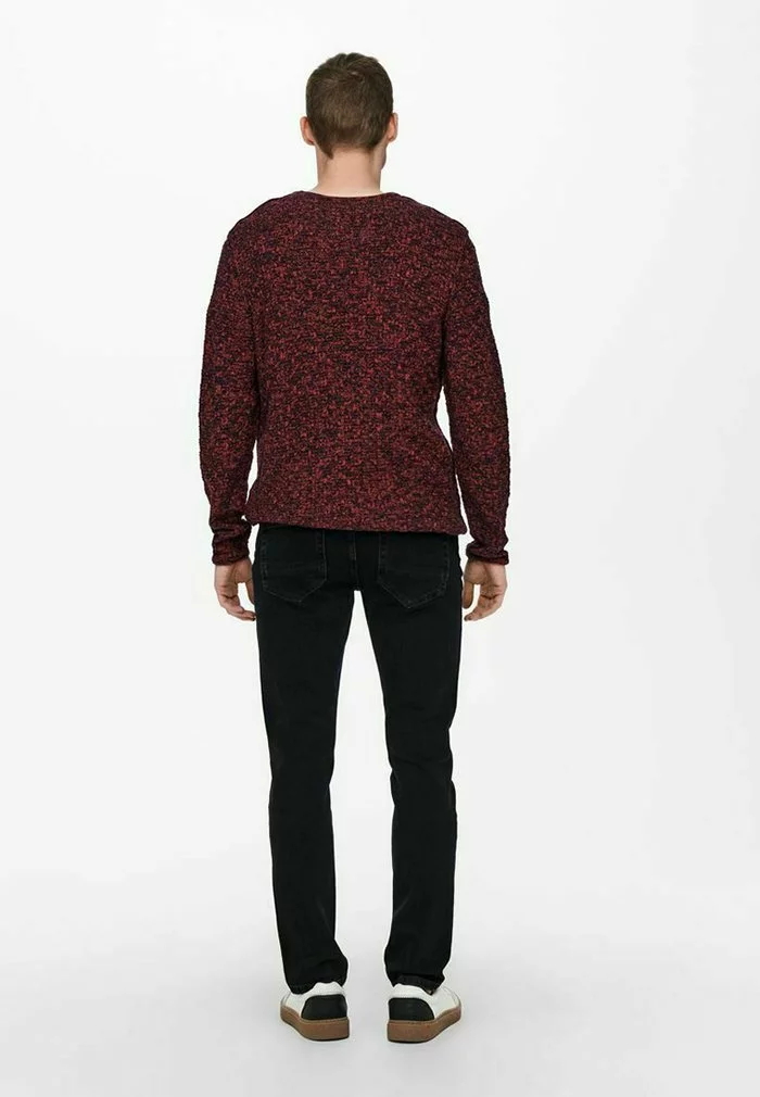 Only & Sons Pullover - Red Ochre 3 Only & Sons Pullover - Red Ochre – Image 3