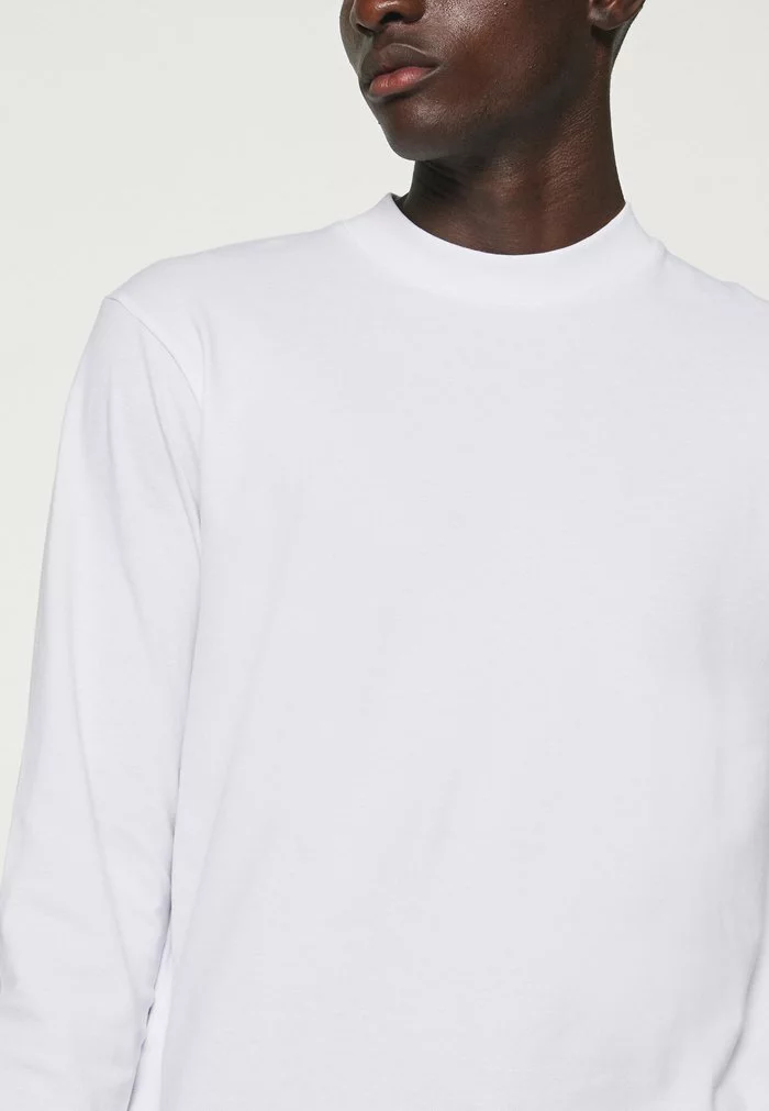 Only & Sons ONSVILMOS LIFE REG MOCK NECK TEE - T-shirt à Manches Longues - White 6 Only & Sons ONSVILMOS LIFE REG MOCK NECK TEE - T-shirt à Manches Longues - White – Image 6