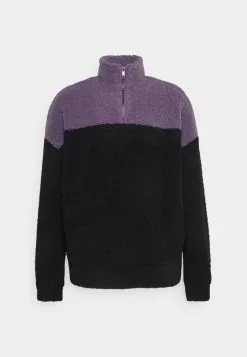 Only & Sons ZIP HIGHNECK - Sweat Polaire - Black