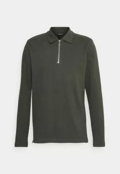 Only & Sons ONSVOLKER LIFE ZIP - Polo - Peat -Only & Sons Soldes Boutique b92a5f555565414696f7a1f27c70bb1b