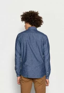 Only & Sons ONSTED SLUB CHAMBRAY - Chemise - Dark Blue Denim -Only & Sons Soldes Boutique ba455cd4eb5a4b0b9f5236749c41eb8e