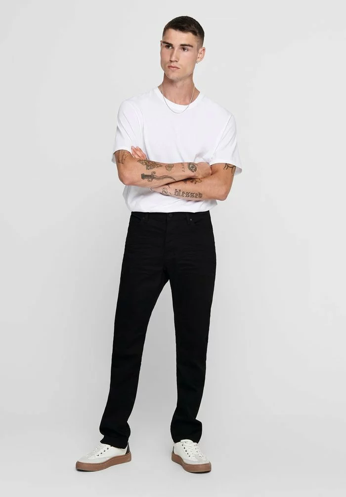 Only & Sons ONSWEFT - Jeans Skinny - Black Denim 2 Only & Sons ONSWEFT - Jeans Skinny - Black Denim – Image 2