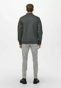 Only & Sons Sweat à Capuche Zippé - Grey Pinstripe -Only & Sons Soldes Boutique bbc7fc42525d4645aacefb9293306252