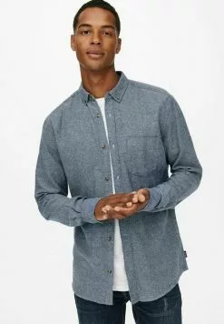 Only & Sons TWILL - Chemise - Dark Navy -Only & Sons Soldes Boutique bc01d467097c48a3bc53e120aeab71b2