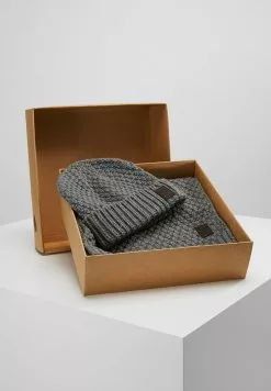 Only & Sons ONSCENZ BOX SCARF BEANIE SET - Écharpe - Medium Grey Melange