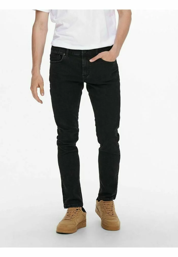 Only & Sons ONSLOOM LIFE - Jean Slim - Black Denim 1 Only & Sons ONSLOOM LIFE - Jean Slim - Black Denim