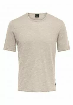 Only & Sons T-shirt Basique - Silver Lining Beige -Only & Sons Soldes Boutique c377700f8be14525959b8ab96495d40c
