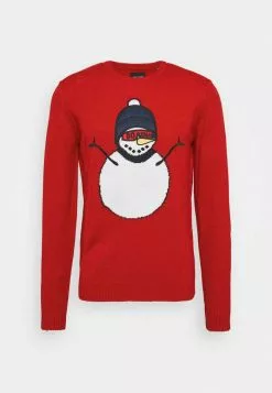Only & Sons ONSXMAS FUNNY FRONT BADGE - Pullover - Pompeian Red -Only & Sons Soldes Boutique c3869d114d7645b1807ef101c6c8c1eb