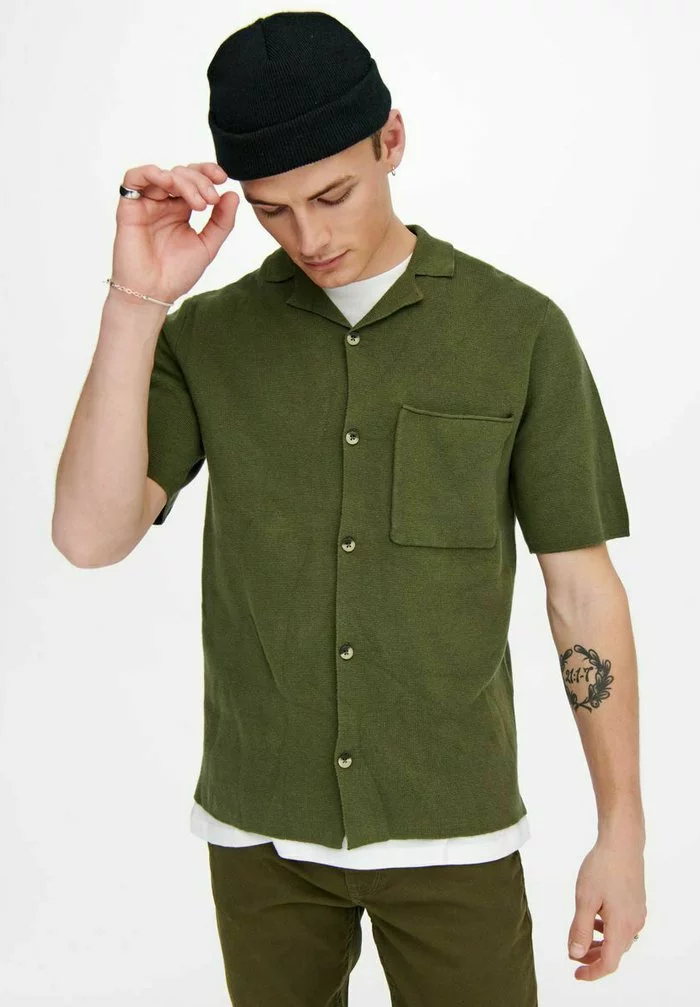 Only & Sons Chemise - Olive Night 6 Only & Sons Chemise - Olive Night – Image 6