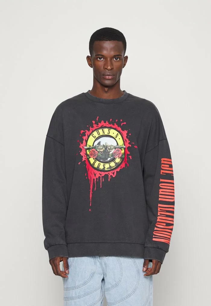 Only & Sons ONSGUNSNROSES LIFE CREWNECK - Sweatshirt - Phantom 1 Only & Sons ONSGUNSNROSES LIFE CREWNECK - Sweatshirt - Phantom