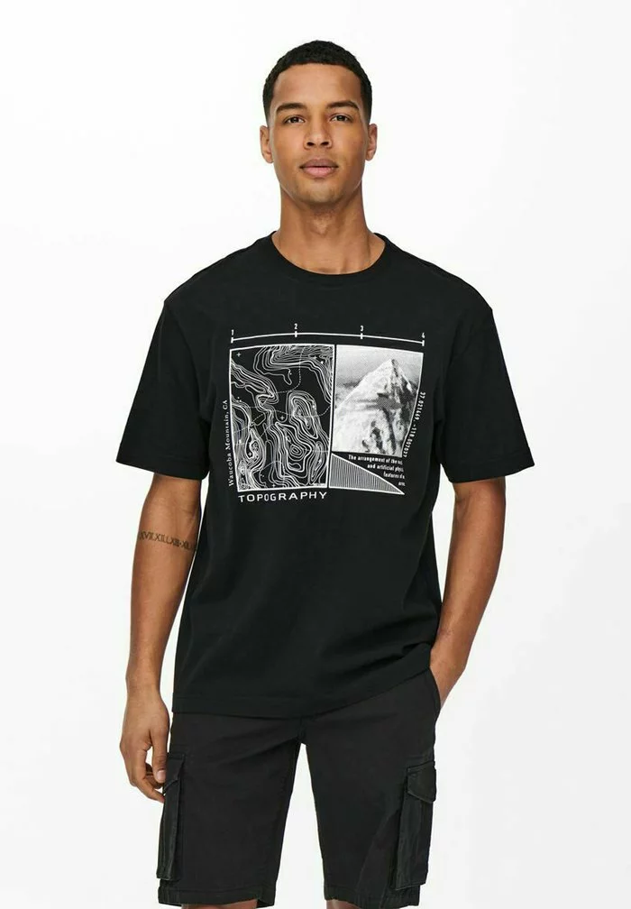 Only & Sons T-shirt Imprimé - Black 1 Only & Sons T-shirt Imprimé - Black