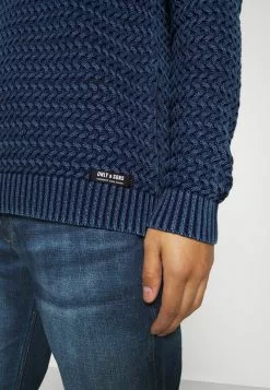 Only & Sons Pullover - Dark Navy -Only & Sons Soldes Boutique c9a3917f3aa04568a78a5bb6a9e1692f