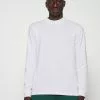 Only & Sons ONSVILMOS LIFE REG MOCK NECK TEE - T-shirt à Manches Longues - White