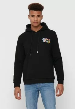 Only & Sons Sweat à Capuche - Black -Only & Sons Soldes Boutique cbd3ed3131e64df19a5dd941f8a2c9a3
