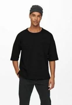 Only & Sons T-shirt Basique - Black -Only & Sons Soldes Boutique cc75b312fd8c42cf920b95bad2e1d0b7