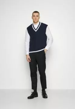 Only & Sons ONSASHER LIFE STRUC MIX VEST - Pullover - Dark Navy -Only & Sons Soldes Boutique ccfa786cb5dc46d689029c07a4152748