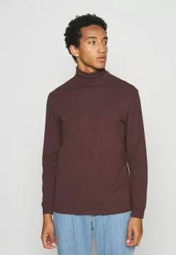 Only & Sons ONSMICHAN SLIM ROLLNECK TEE - T-shirt à Manches Longues - Fudge