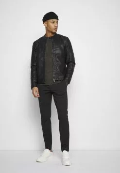 Only & Sons ONSMIKE RACER JACKET - Veste En Similicuir - Black -Only & Sons Soldes Boutique d38f079037e14821adf03c530be2e729