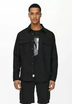 Only & Sons EINFARBIGES CARGO- - Chemise - Black