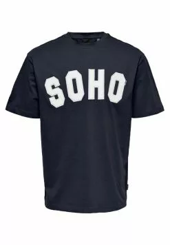 Only & Sons OVERSIZE - T-shirt Imprimé - Dark Navy